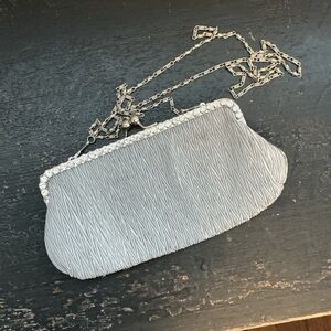 RSVP Silver Textured Clutch